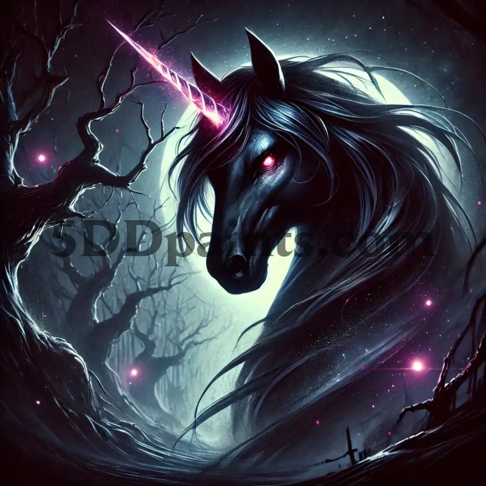 Amazello arts and crafts kit 5D Diamond Painting Dark Unicorn