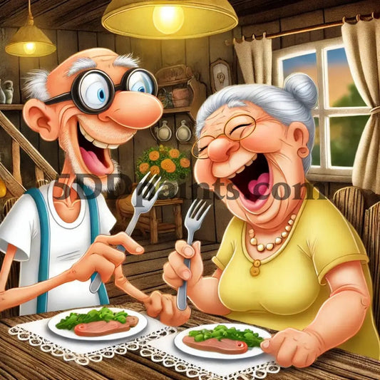 5D Diamond Painting Dinner Time - Happy Couple Series Arts And Crafts Kit