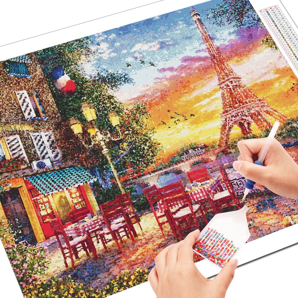 Amazello Art & Craft Kits 5D Diamond Painting Eifel Tower Landscape