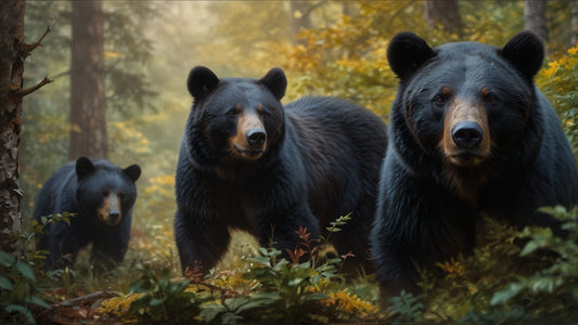 Amazello 5D Diamond Painting Family of Black Bears