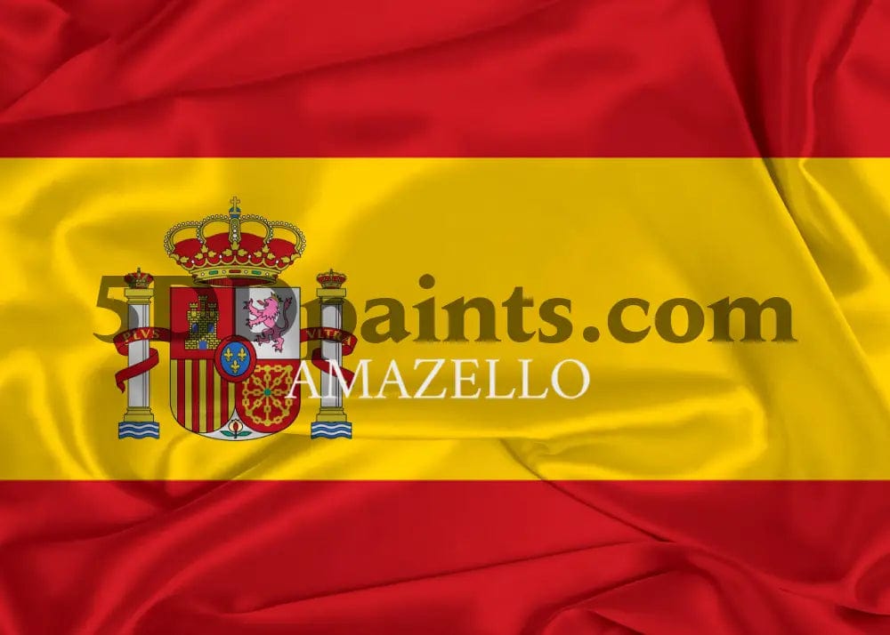 Amazello decoration 5D Diamond Painting Flag of Spain