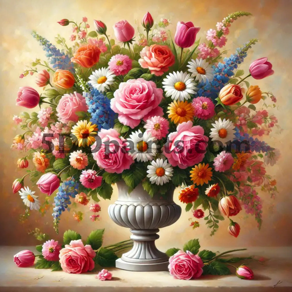 5D Diamond Painting Flowers In A Vase Arts & Crafts