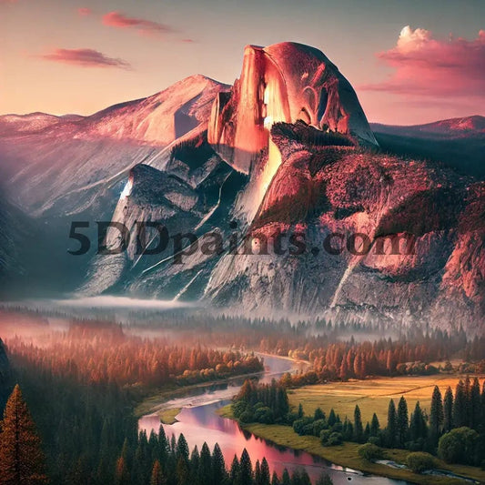 5D Diamond Painting Half Dome At Sunrise - Us National Park Series Arts And Crafts Kit