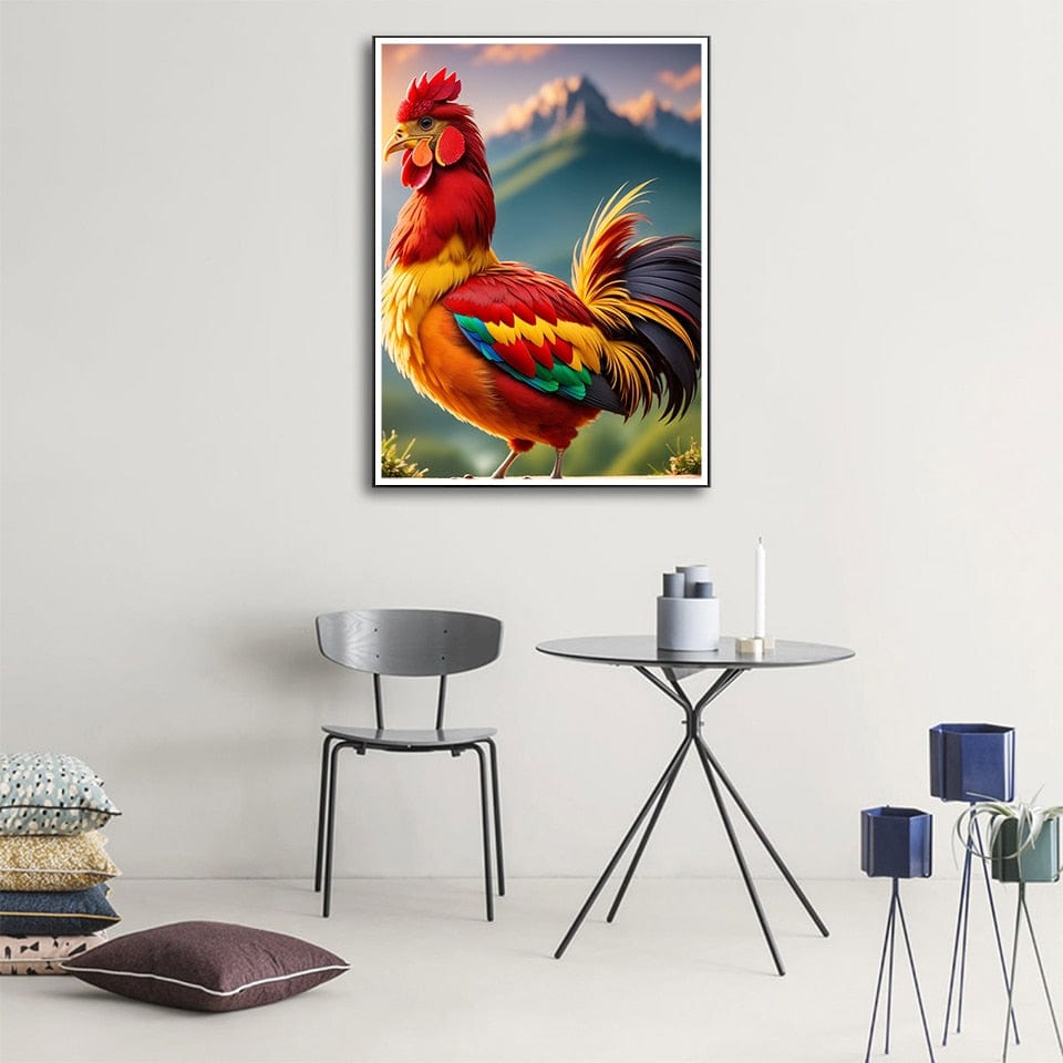 Amazello arts and crafts kit 5D Diamond Painting - Handsome Rooster