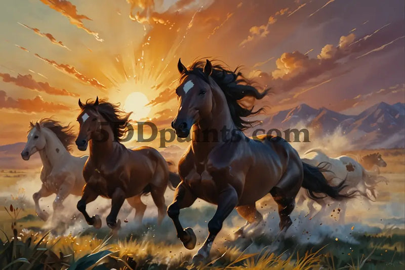 5D Diamond Painting Horse Galloping Decoration
