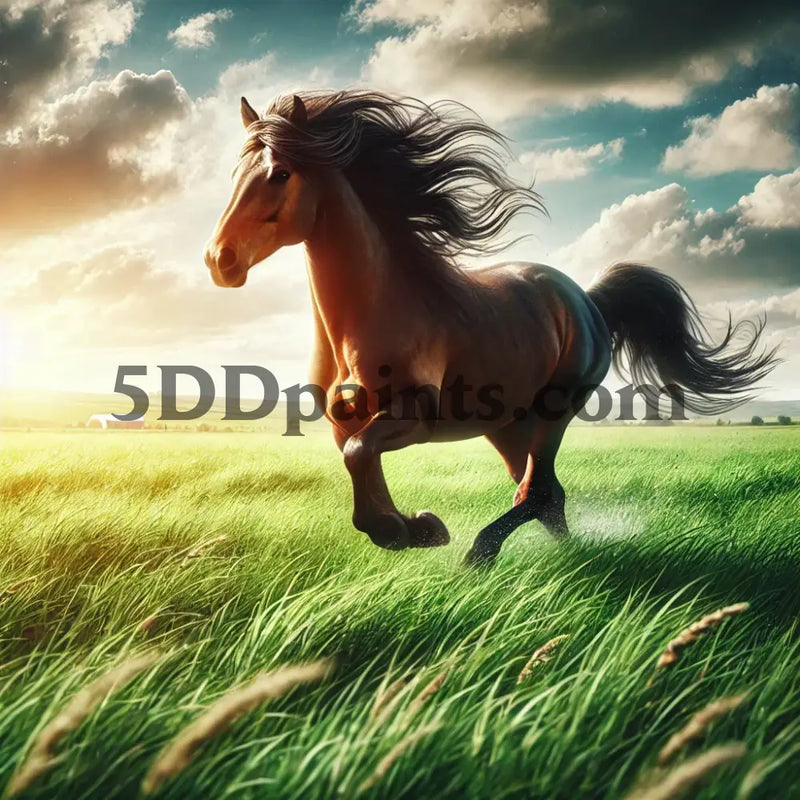 5D Diamond Painting Horse Galloping Free Arts And Crafts Kit
