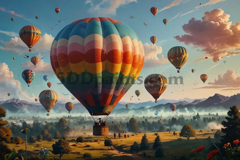 5D Diamond Painting Hot Air Balloons **Exclusive Collection** Decoration