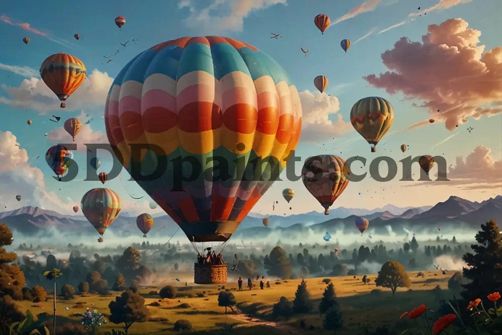 Amazello decoration 5D Diamond Painting Hot Air Balloons **Exclusive Collection**