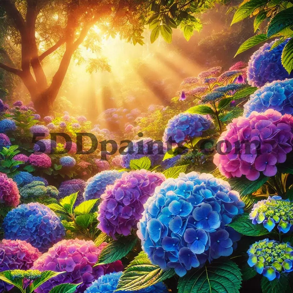 Amazello arts and crafts kit 5D Diamond Painting Hydrangeas in full bloom