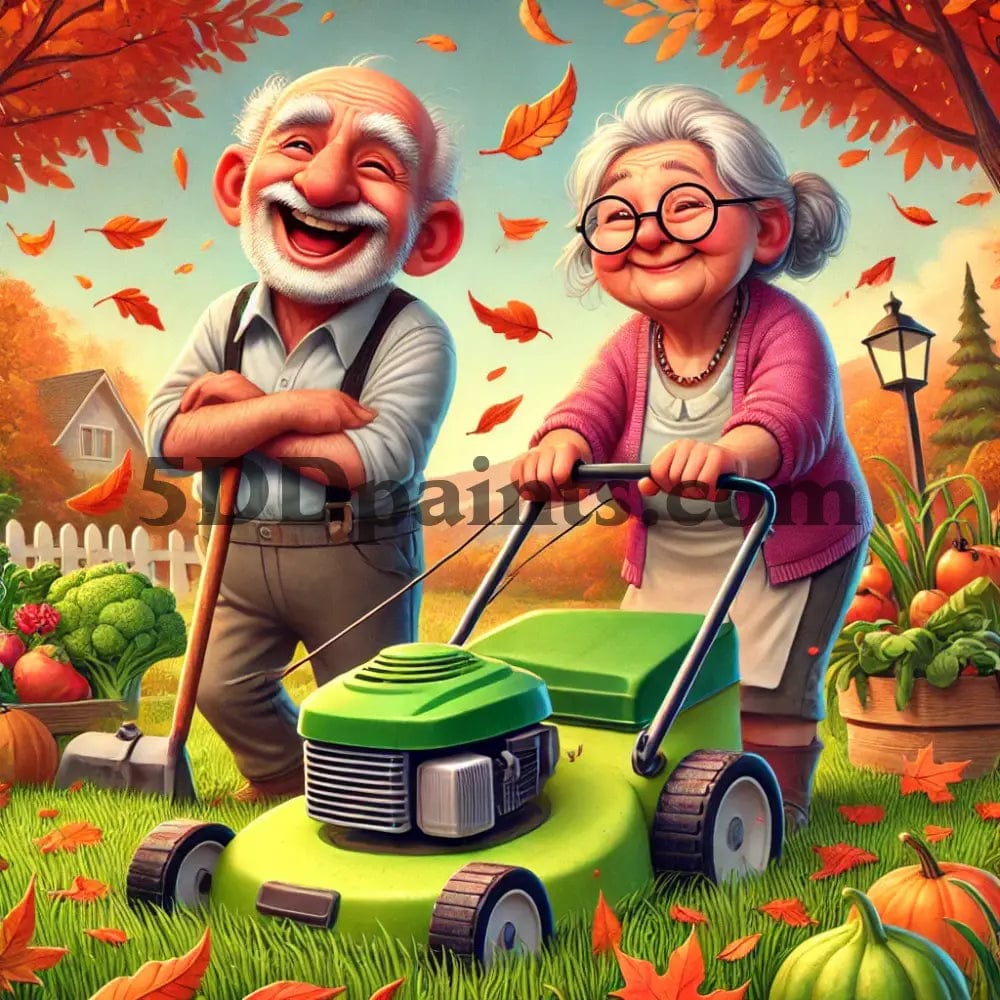 5D Diamond Painting In The Garden - Happy Couple Series Arts And Crafts Kit