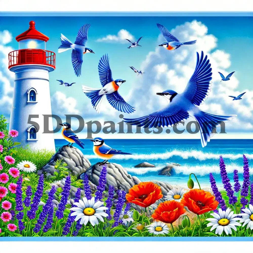 Amazello arts and crafts kit 5D Diamond Painting Lighthouse