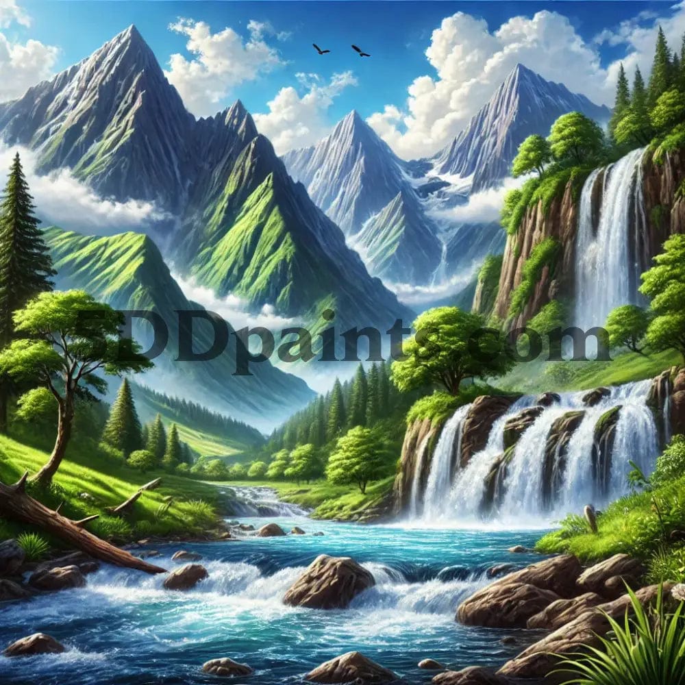 Amazello arts and crafts kit 5D Diamond Painting Magestic Mountain