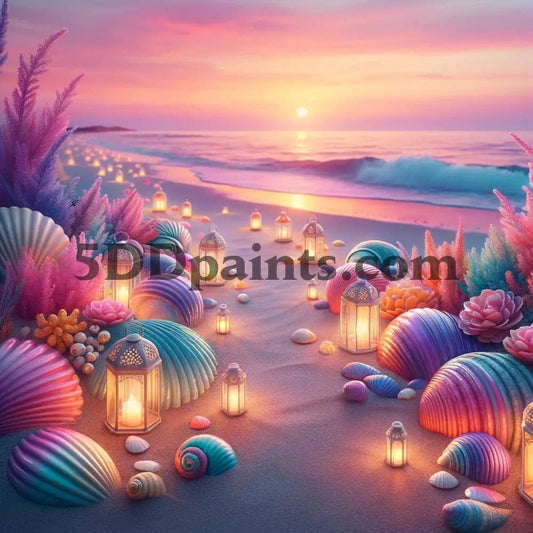 5D Diamond Painting Magical Beach Arts And Crafts Kit