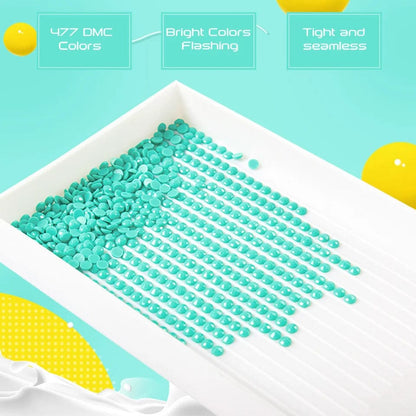 Amazello arts and crafts kit 5D Diamond Painting - Magical Peacock  **round drills**