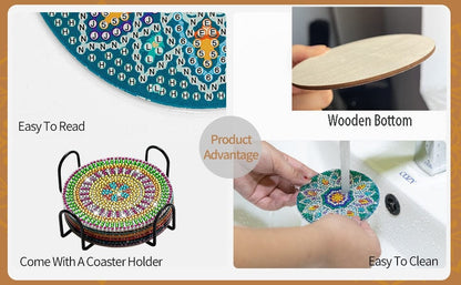 Amazello arts and crafts kit 5D Diamond Painting Mandala Coasters