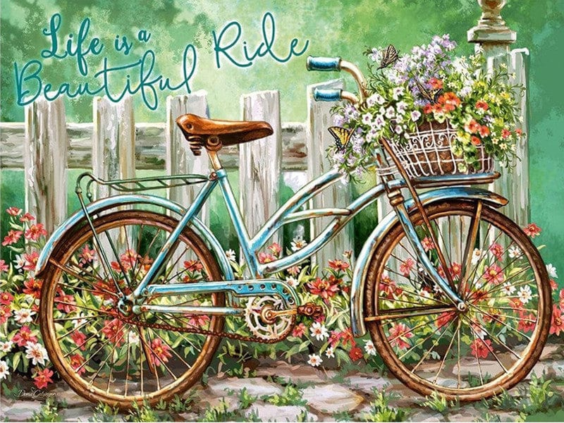 Amazello arts and crafts kit 3424 / Square Drill 30x20cm 5D Diamond Painting Mini Bike Landscape Collection