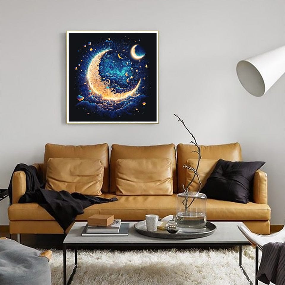 Amazello arts and crafts kit 5D Diamond Painting Moon