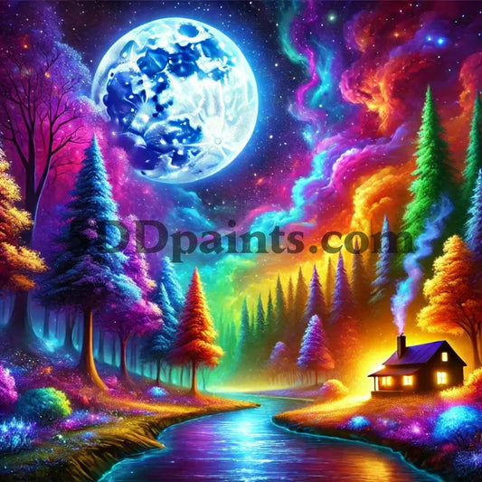 5D Diamond Painting Moonlit Enchantment Arts And Crafts Kit