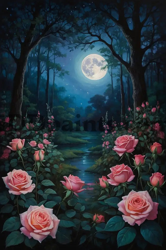 5D Diamond Painting Moonlite Roses Art & Craft Kits