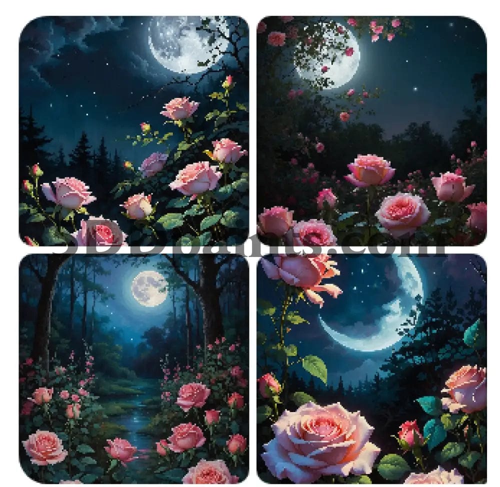 Amazello Art & Craft Kits 5D Diamond Painting Moonlite Roses