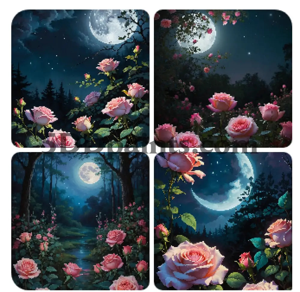 5D Diamond Painting Moonlite Roses Art & Craft Kits