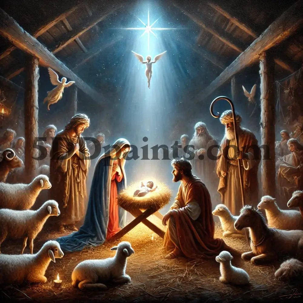 Amazello arts and crafts kit 5D Diamond Painting Nativity Scene 2024