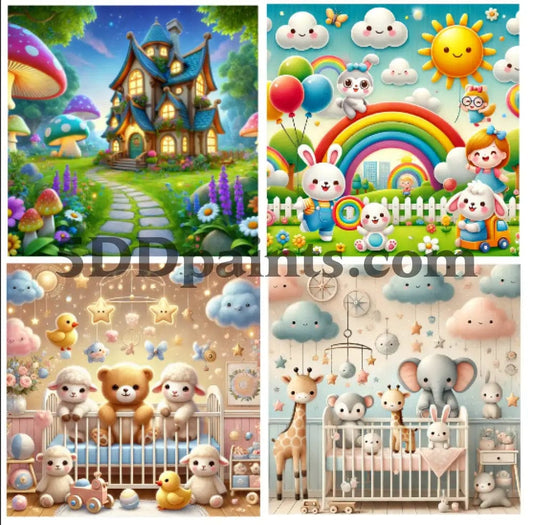 Amazello Art & Craft Kits 5D Diamond Painting Nursery