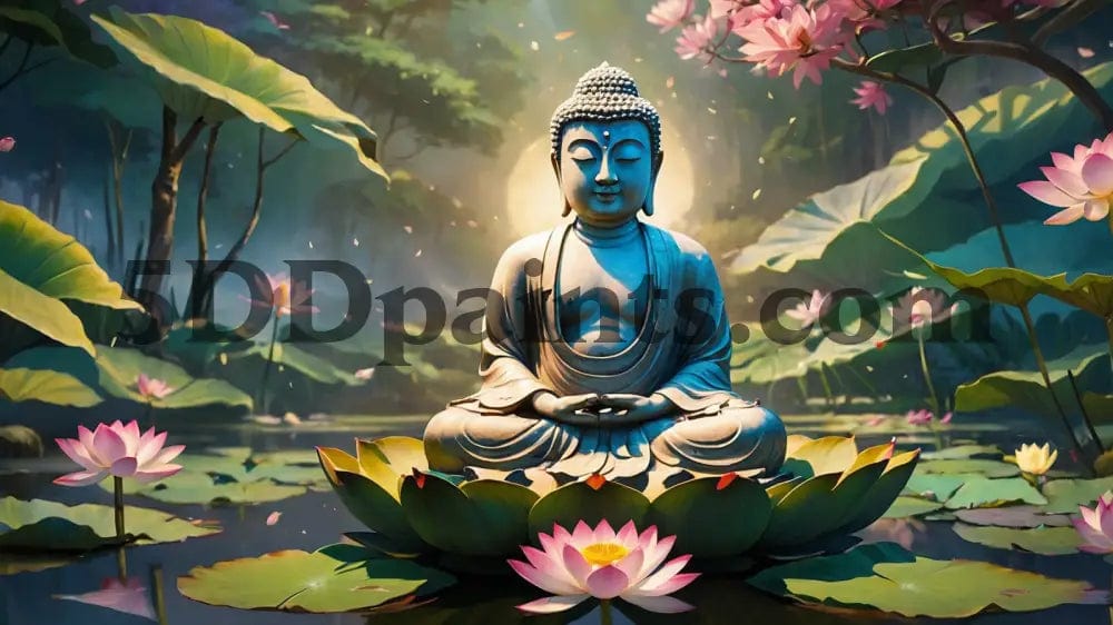 Amazello Art & Craft Kits 5D Diamond Painting Peaceful Buddha