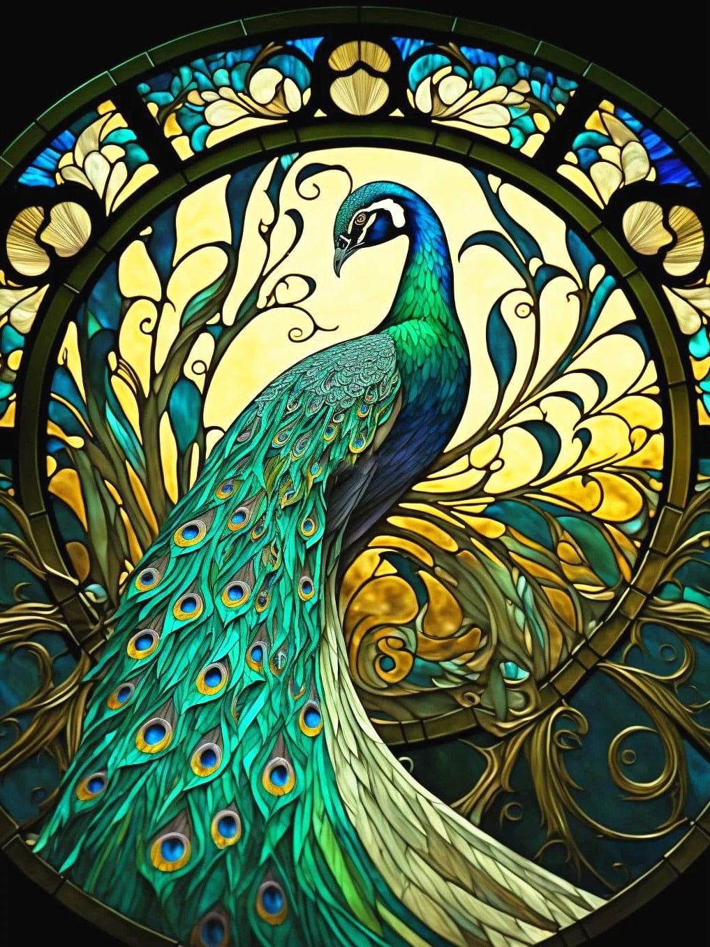 Amazello arts and crafts kit 2511 / Square Drill 20x30cm 5D Diamond Painting Peacock Mini Collection