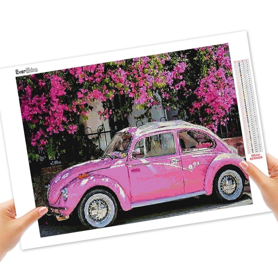 Amazello Arts & Crafts 5D Diamond Painting Pink Bug