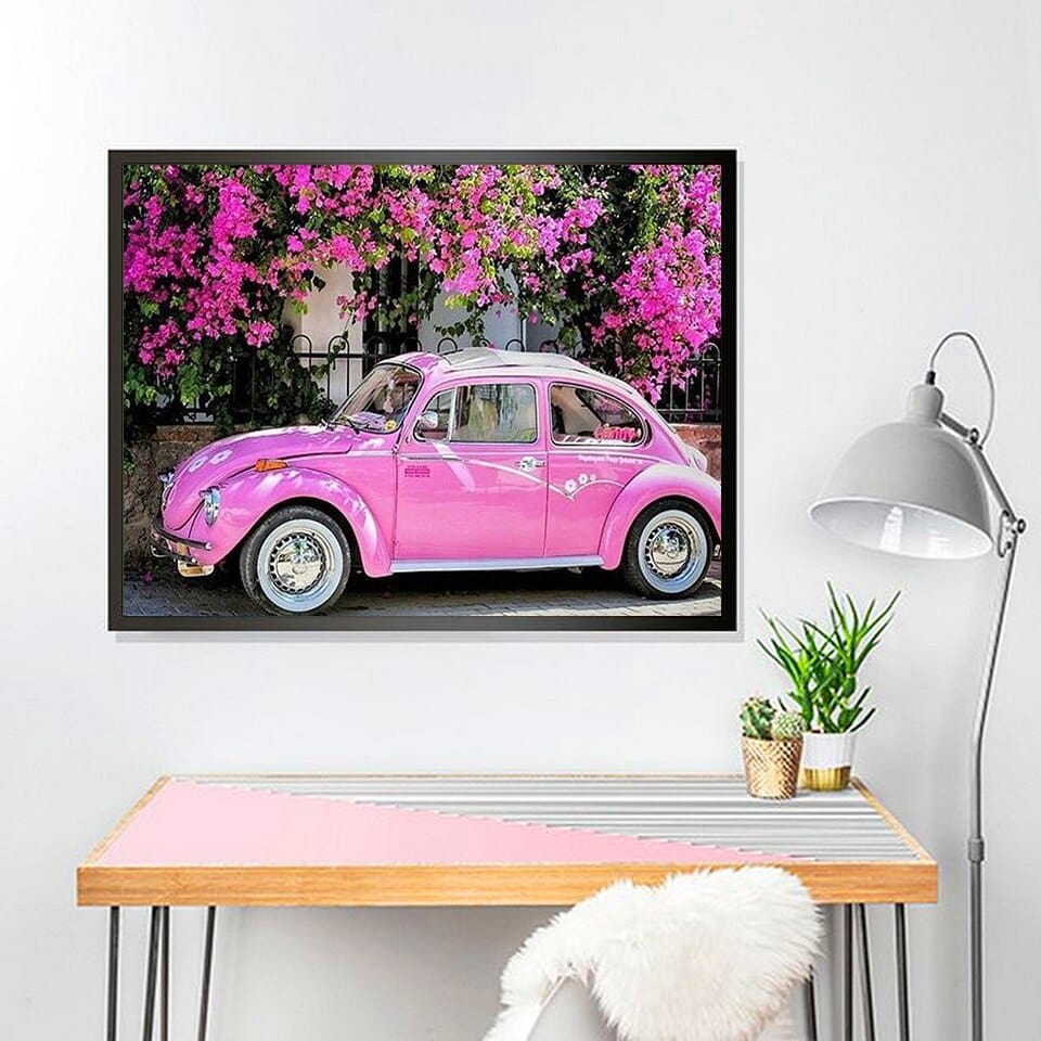 Amazello Arts & Crafts 5D Diamond Painting Pink Bug