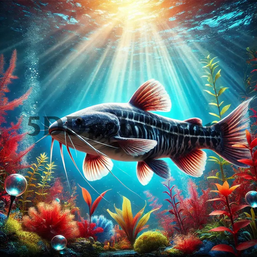 Amazello arts and crafts kit 5D Diamond Painting Proud Catfish