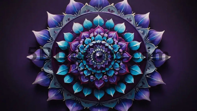 5D Diamond Painting Purple Mandala Decoration