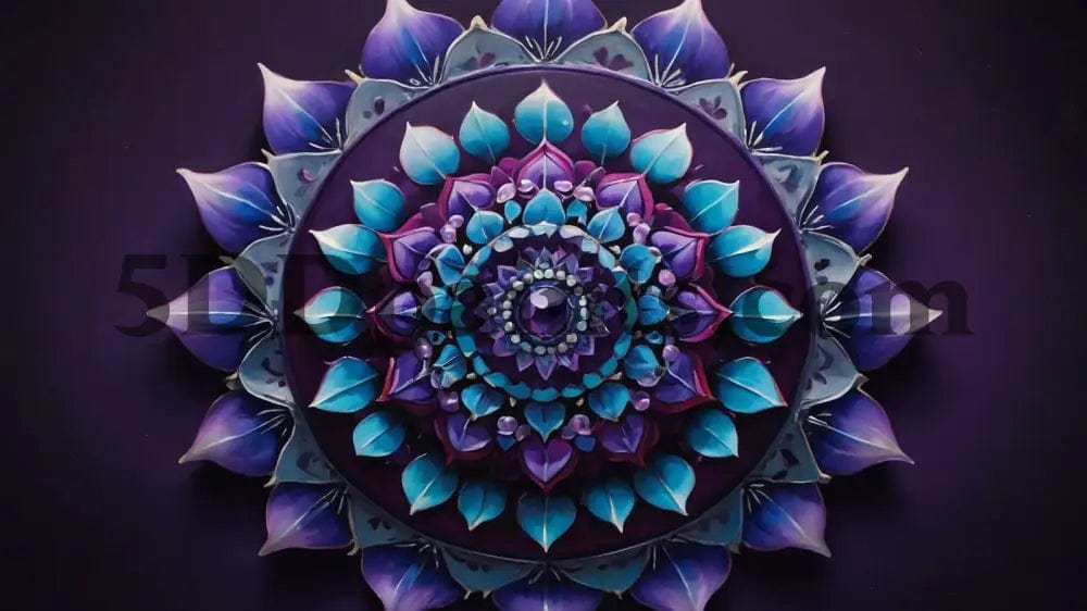 Amazello decoration 5D Diamond Painting Purple Mandala