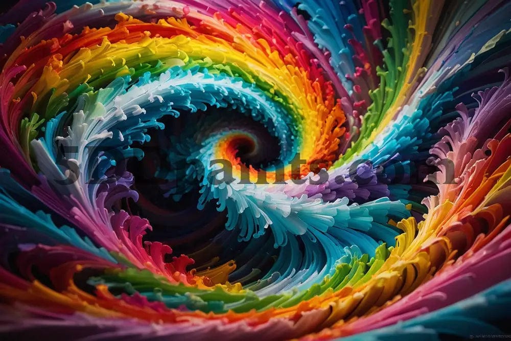 Amazello decoration 5D Diamond Painting Rainbow Swirling Abstract