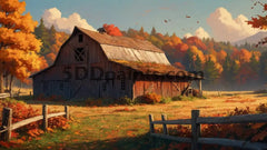 5D Diamond Painting Rustic Autumn Barn Art & Craft Kits