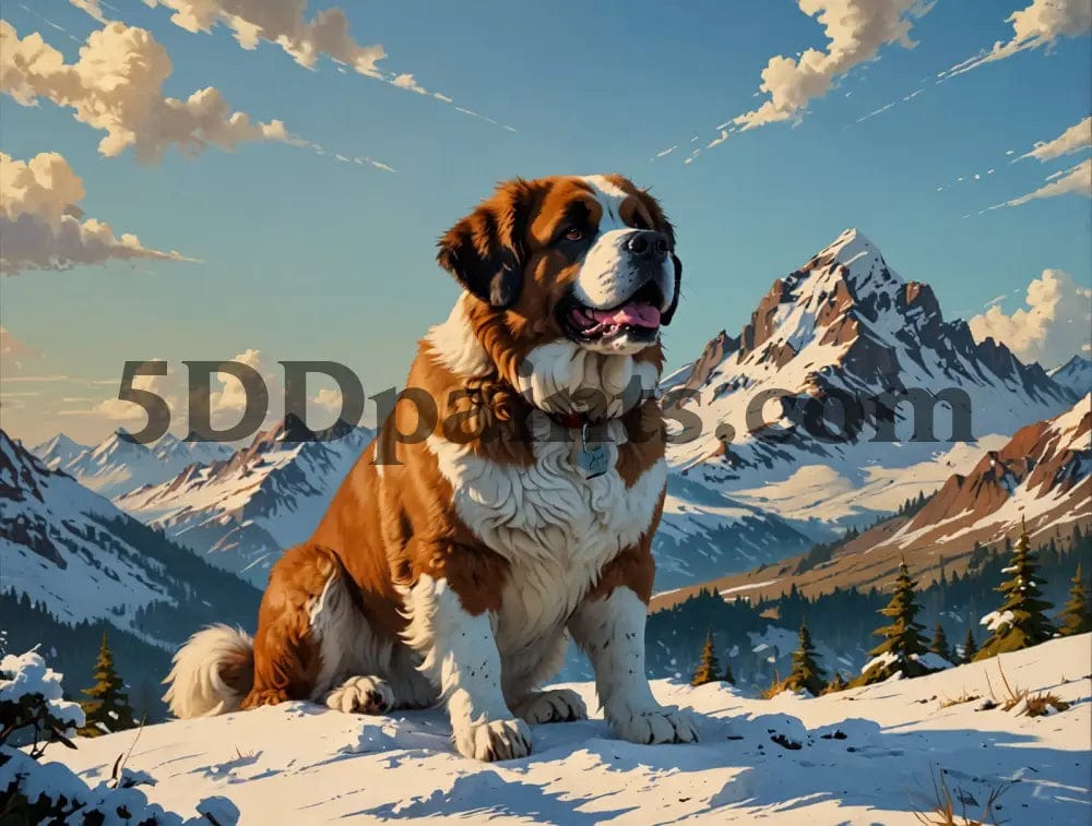 Amazello decoration 20x30cm Square Drill / 1 5D Diamond Painting Saint Bernard **Exclusive Collection**