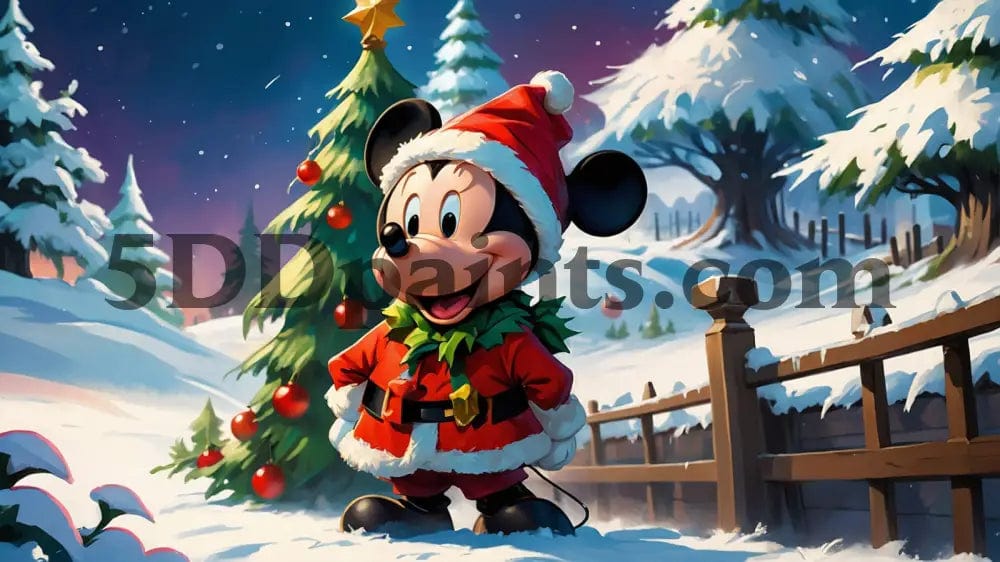 Amazello decoration 5D Diamond Painting Santa Mickey