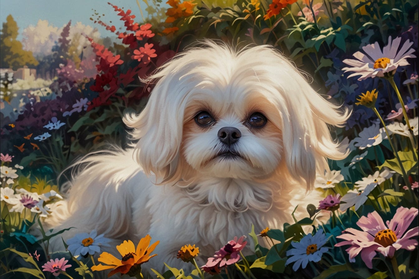 Amazello Art & Craft Kits Maltese / 20 x 30 square 5D Diamond Painting Small Dogs Mini Collection