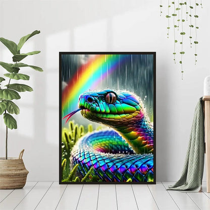 Amazello arts and crafts kit 5D Diamond Painting Snake Rainbow