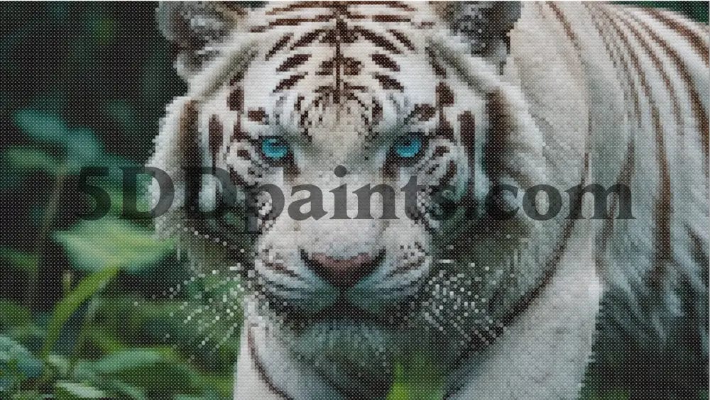 Amazello decoration 5D Diamond Painting Snow Tiger **Exclusive Collection**