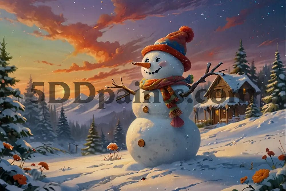 Amazello decoration 5D Diamond Painting  Snowman **Exclusive Collection**