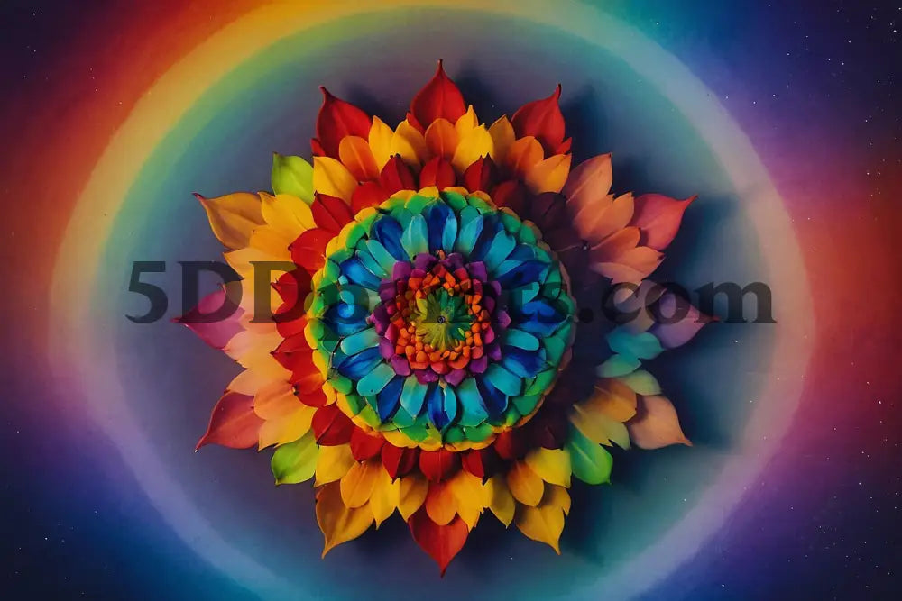 5D Diamond Painting Spectrum Of Serenity - Mandala 7 / 20 X 30 Cm Square Art & Craft Kits