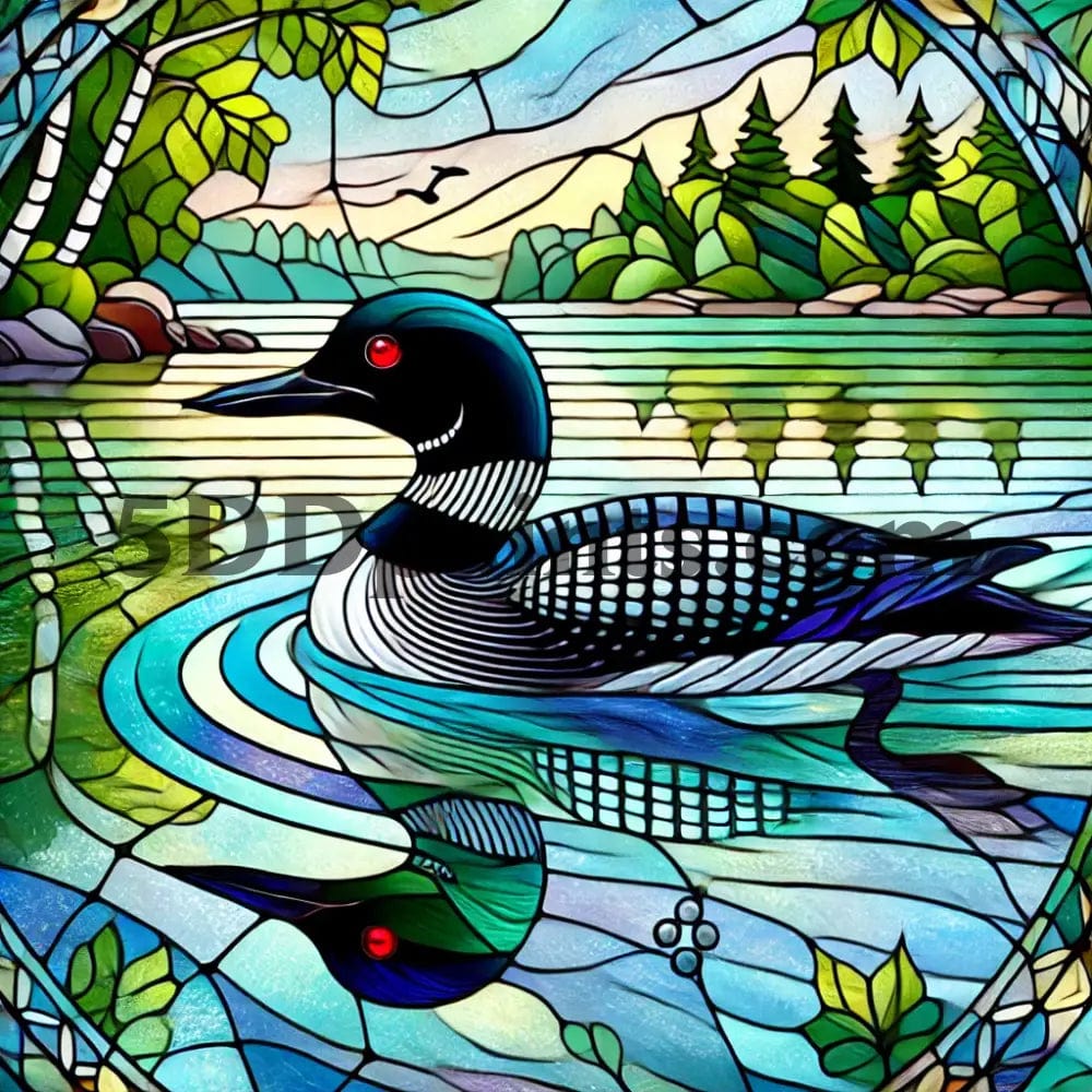 Amazello arts and crafts kit 5D Diamond Painting Stain Glass Loon