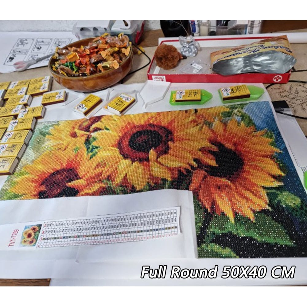 Amazello arts and crafts kit 5D Diamond Painting Sunflowers