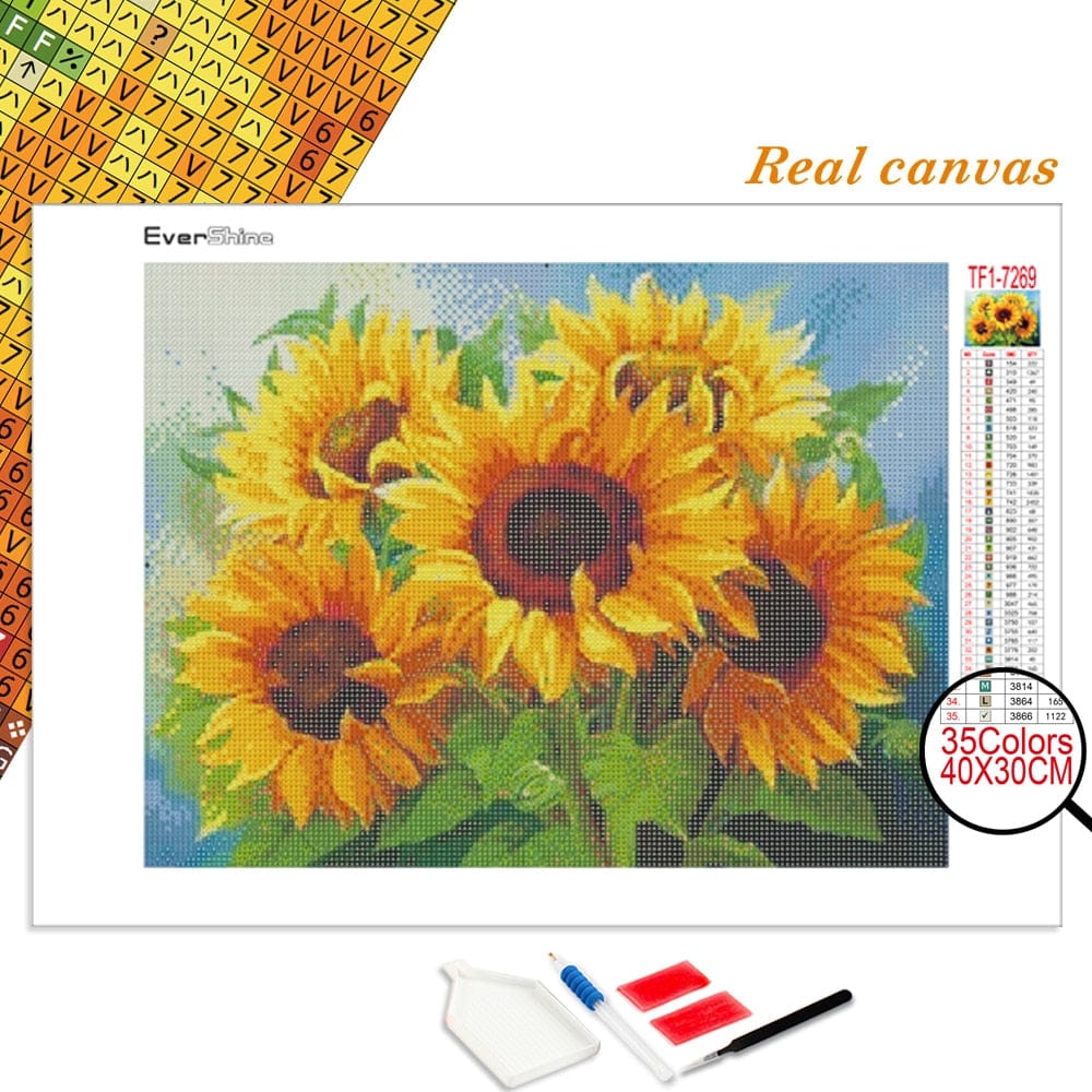 Amazello arts and crafts kit 5D Diamond Painting Sunflowers