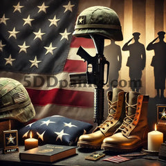 5D Diamond Painting ’Thank You For Your Service’ Memorial Image U.s. Army / 40 X 50 Cm - Round