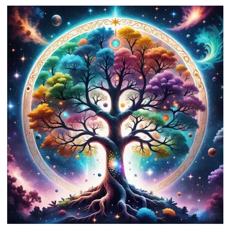 Amazello Art & Craft Kits 9 / Round 20x20cm 5D Diamond Painting Tree of Life Mini Collection 2024