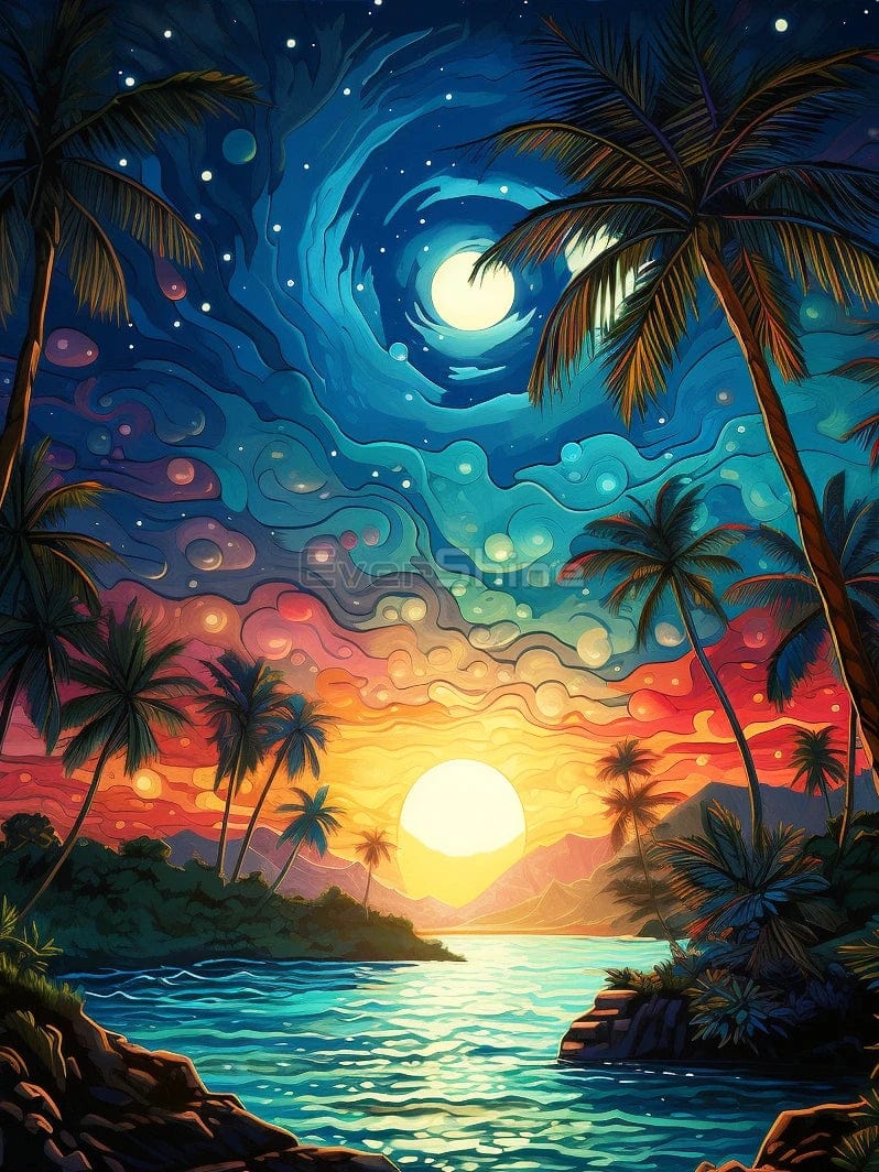 Amazello arts and crafts kit 5D Diamond Painting Tropical Dream