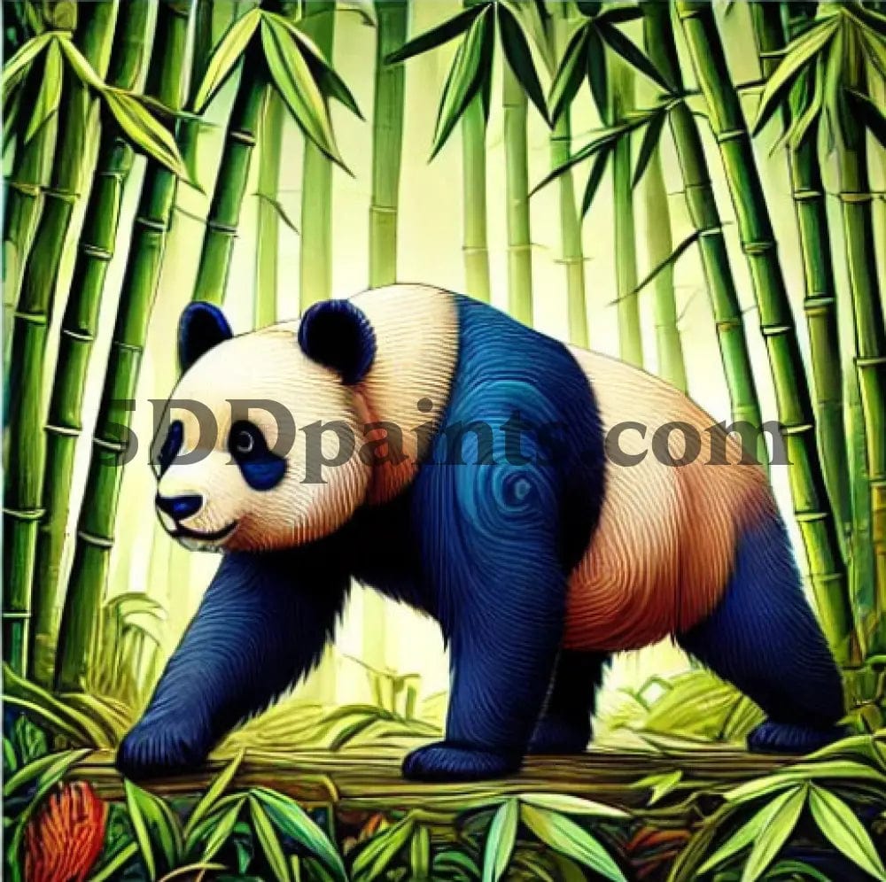 Amazello Art & Craft Kits Panda / 20x20cm square 5D diamond Painting Vibrant Colored Animals